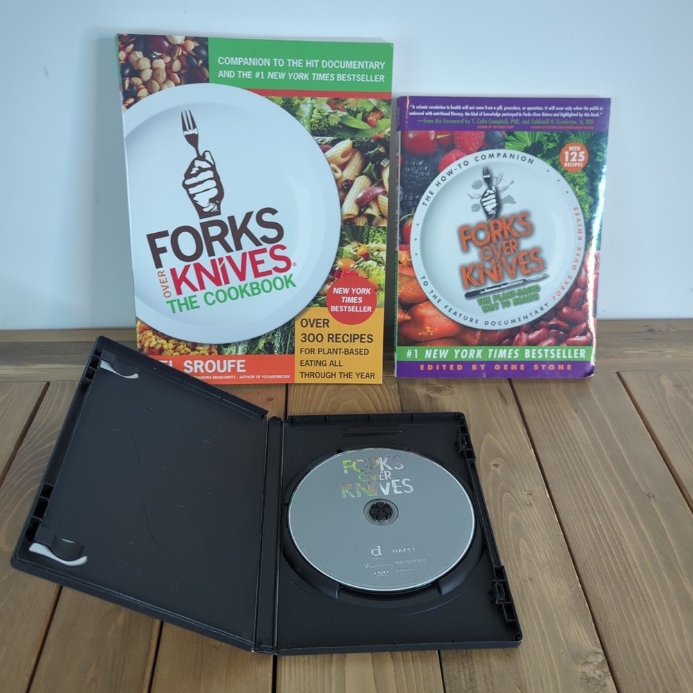 Forks over Knives Books DVD Set-Plant Based Nutrition
